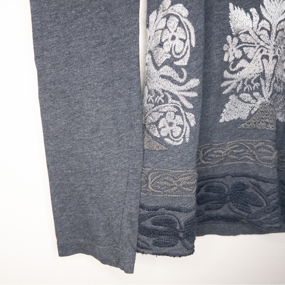 Johnny Was Long Sleeve Embroidered Scoop Neck Blouse - Picture 5 of 7